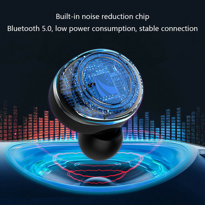 Bluetooth 5.0 à prova d'água sem fio fones de ouvido fone de ouvido com cancelamento de ruído TWS