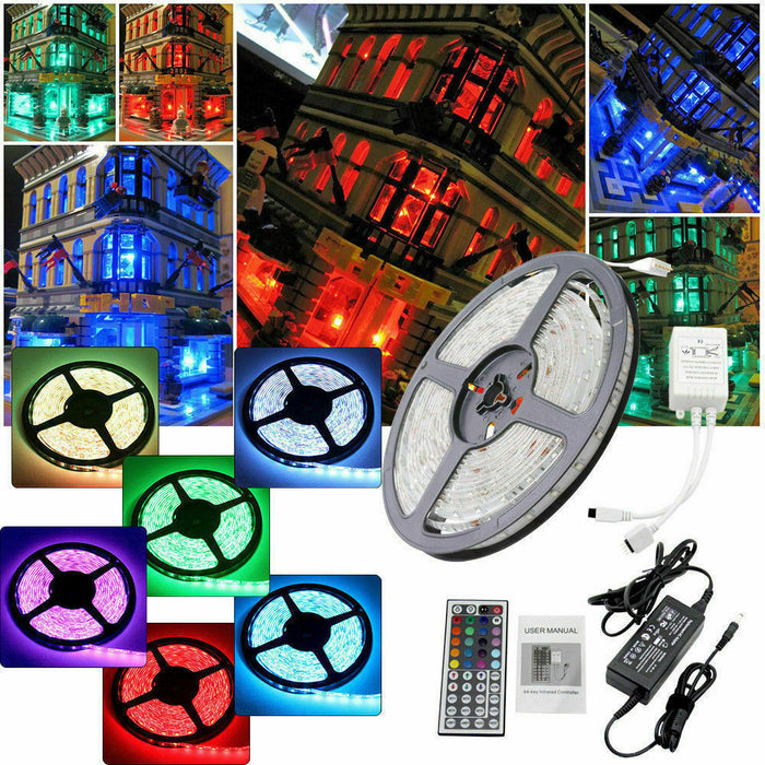 Luces de tira LED 5050 RGB Bluetooth Cambio de color de luz de habitación con control remoto
