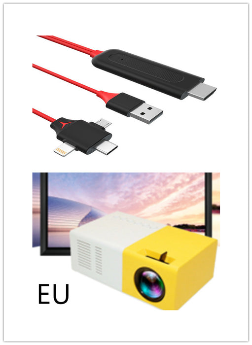 Projecteur Portable 3D Hd Led, cinéma maison, HDMI, Audio Usb, Mini projecteur Yg300