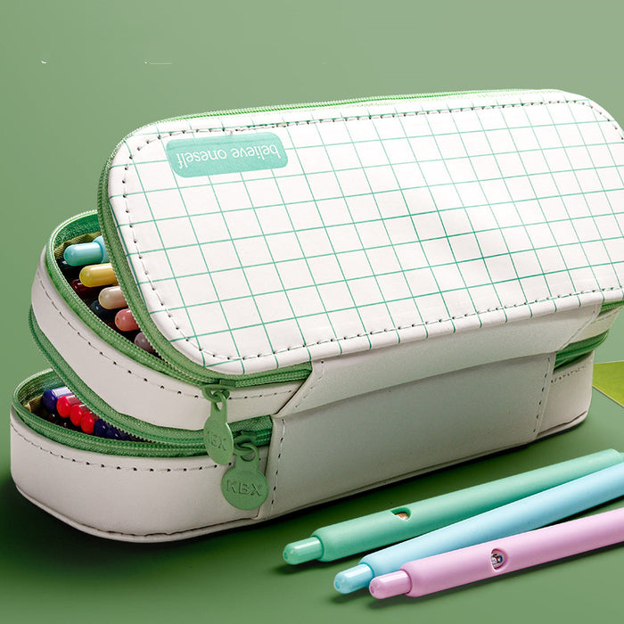 Estuche para lápices bonito, estuche sencillo para lápices, caja de papelería para niño, bolsa creativa multifuncional