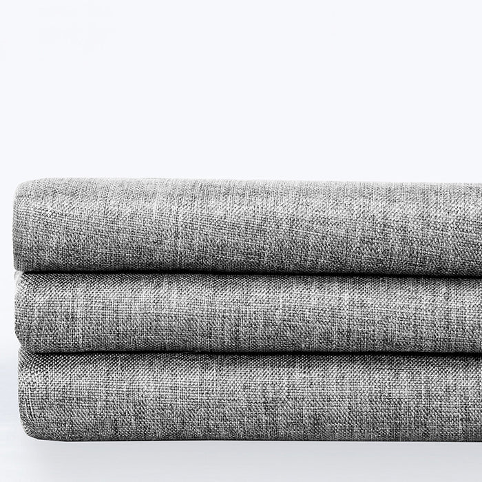Cortinas de ducha gruesas de color gris, tela de lino de imitación, cortinas de baño impermeables para bañera, cubierta de baño grande y moderna