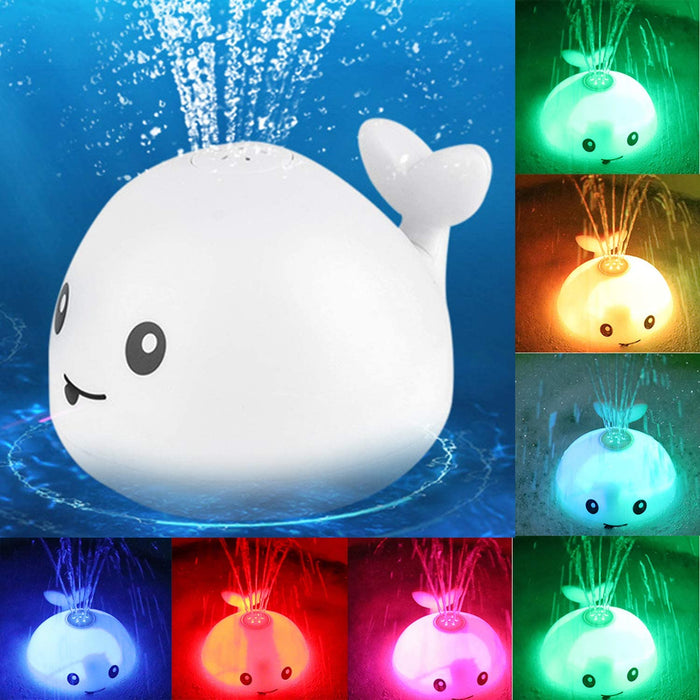 New Baby Bathroom Bath Electric Induction Whale Spray Small Toy