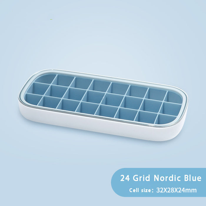 Molde de gelo doméstico caixa de gelo freezer com capa artefato silicone geladeira molde de gelo