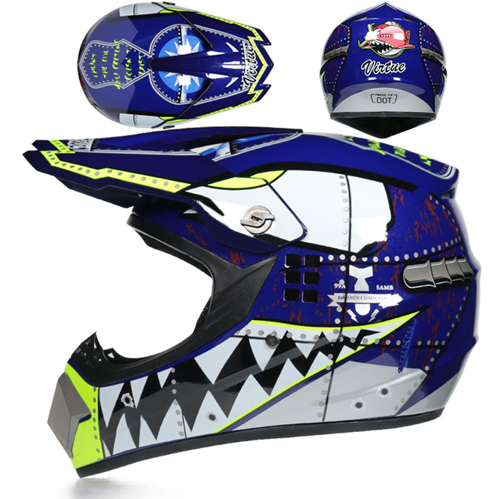 Casque tout-terrain moto petit casque tout-terrain