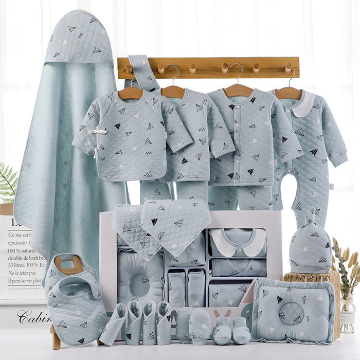Caja de regalo de ropa de algodón para bebé.