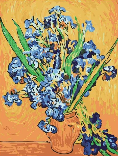 Meilleures images bricolage peinture à l'huile numérique peinture par numéros noël anniversaire cadeau Unique Van gogh ciel étoilé du rhône