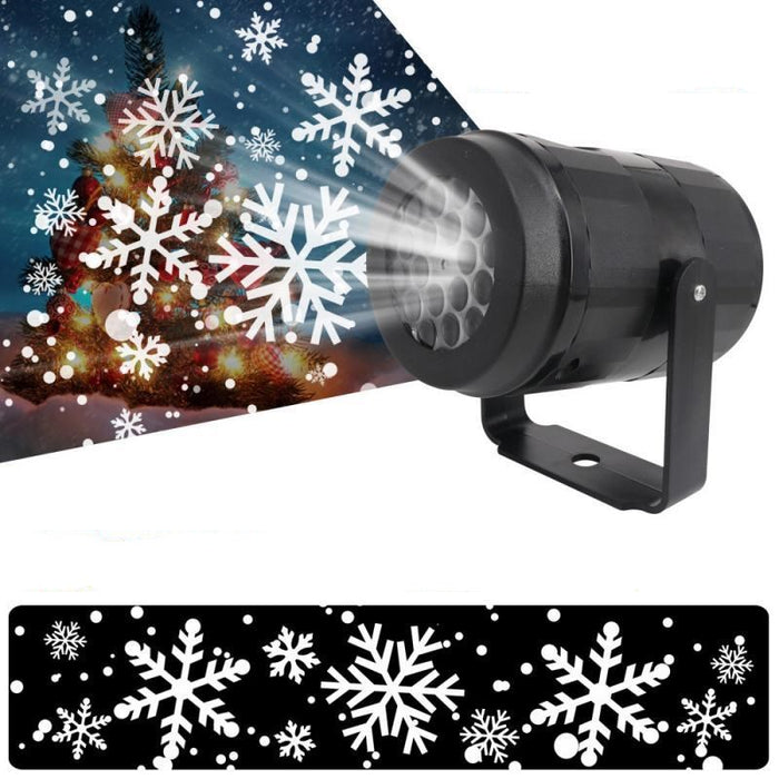 2023 Luces de fiesta de Navidad Proyector de copo de nieve Luz LED Luz de escenario Patrón de Navidad giratorio Iluminación de vacaciones al aire libre Jardín Decoración navideña