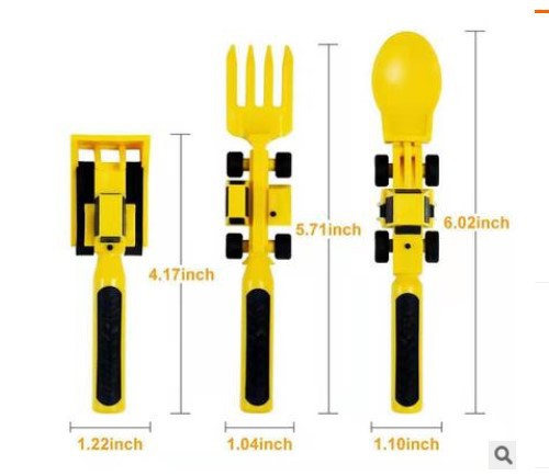 Dinneractive Combo With Utensil Set Excavator Spoon  Cutlery Set