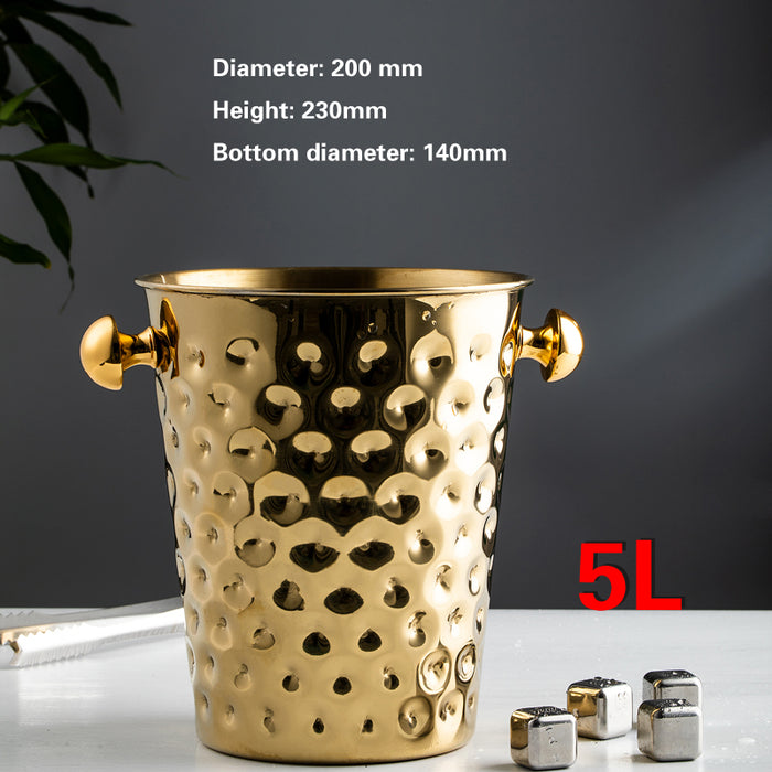 Stainless Steel European Creative Tiger Head Ice Champagne Bucket