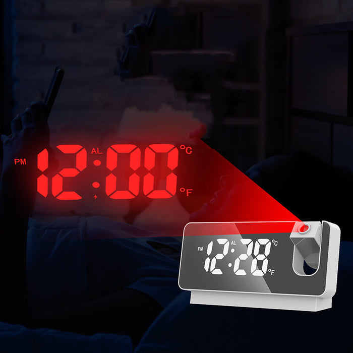 Nuevo Reloj despertador con proyección 3D, reloj con espejo y pantalla LED con función de repetición para el hogar, dormitorio, oficina, escritorio, reloj de mesa