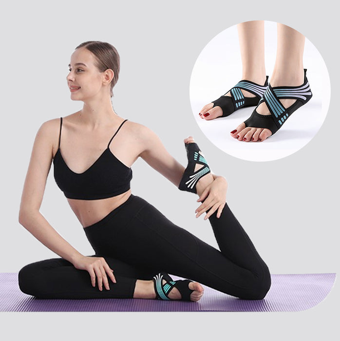 Scarpe da yoga professionali da palestra antiscivolo, suola morbida e antiscivolo, per balletto, fitness, scarpe da ballo, pilates, scarpe da yoga, calzini