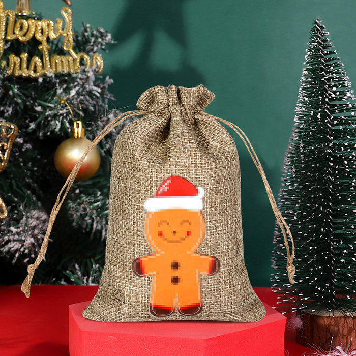 Christmas Sack Drawstring Candy Packaging Bag