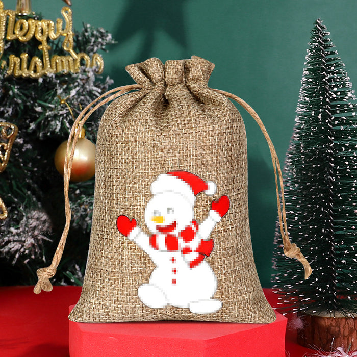 Christmas Sack Drawstring Candy Packaging Bag