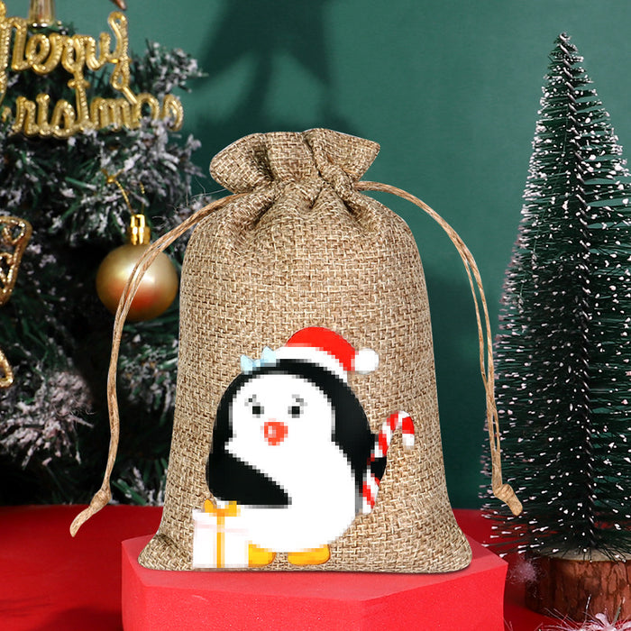 Christmas Sack Drawstring Candy Packaging Bag