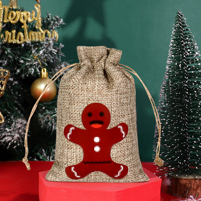 Christmas Sack Drawstring Candy Packaging Bag