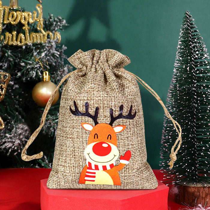 Christmas Sack Drawstring Candy Packaging Bag