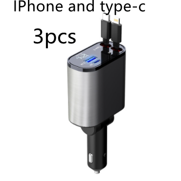 Chargeur de voiture en métal 100W, charge Super rapide, allume-cigare USB et adaptateur TYPE-C