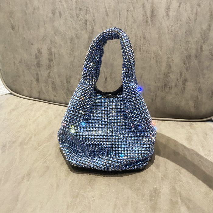 Rhinestone Vest Bucket Bag Chain