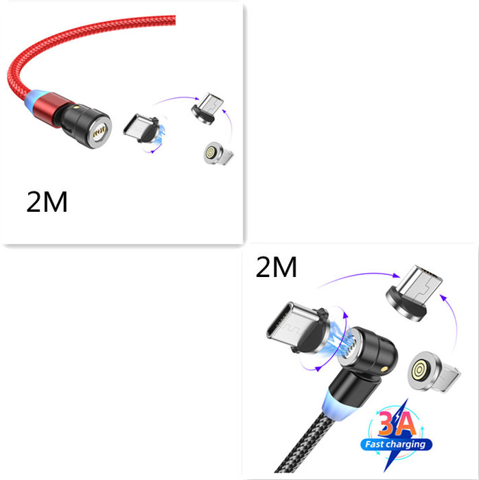 Cabo de dados magnético três em um para carregamento de celular