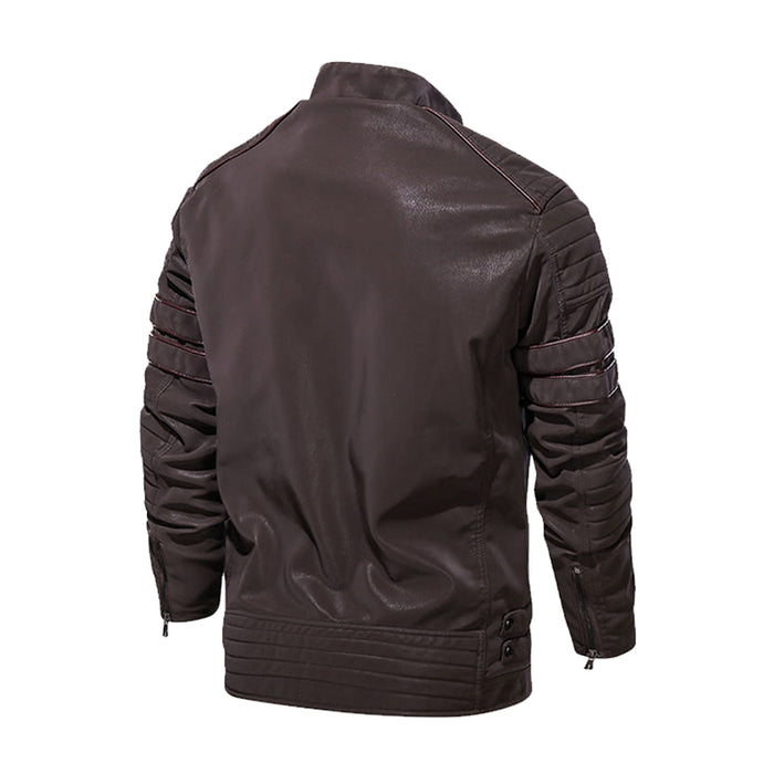 Men Leather Jacket Motorcycle PU Men Jackets
