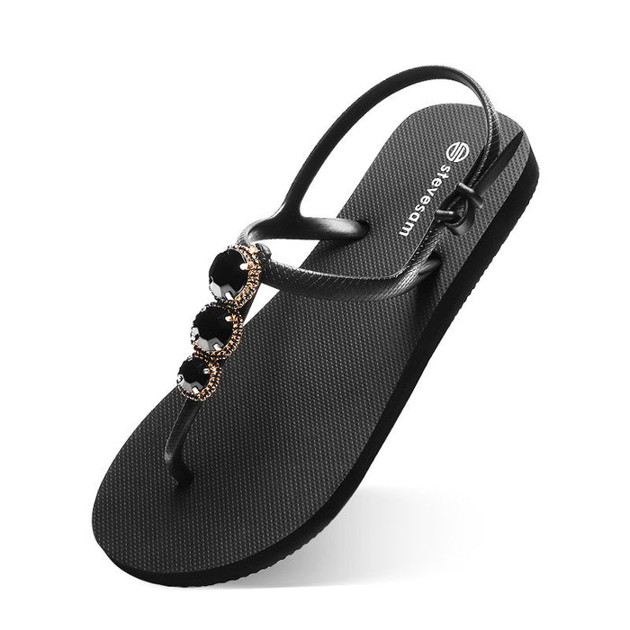 Sandal slippers wear flat bottom herringbone slippers for women