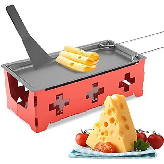Non-stick cheese raclette pan with candle spatula multi-purpose