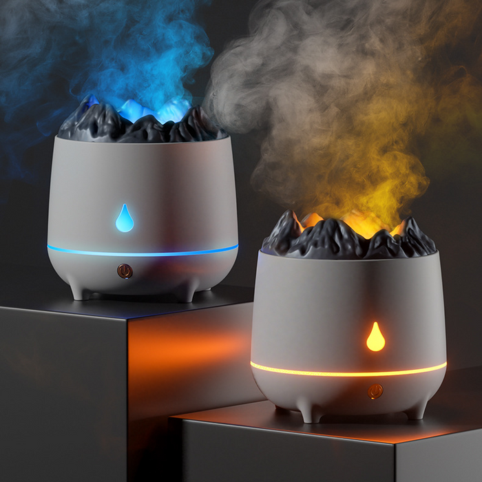 Neu Vulkan Luftbefeuchter Flaming Mountain Aromatherapie Maschine Vulkan Diffusor Home Nebel Volumen Kreativität