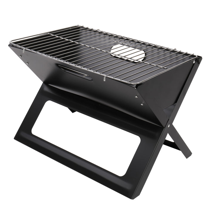 Portable foldable charcoal grill oven