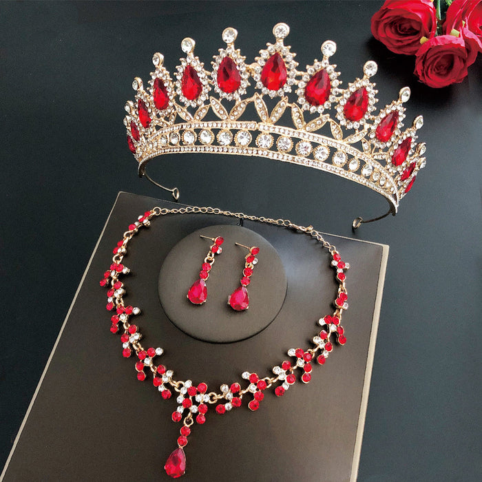 Royal Queen Bridal Jewelry Sets for Women Luxury Tiaras Crow
